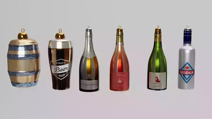 Christmas Alco-set 3D model