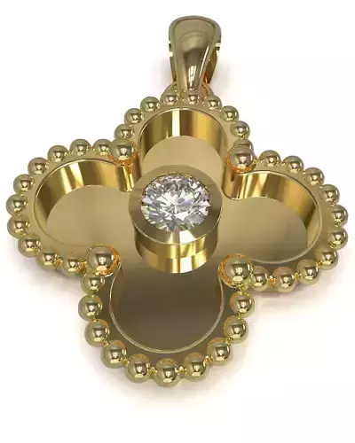 Cross pendant with gem enamel ready