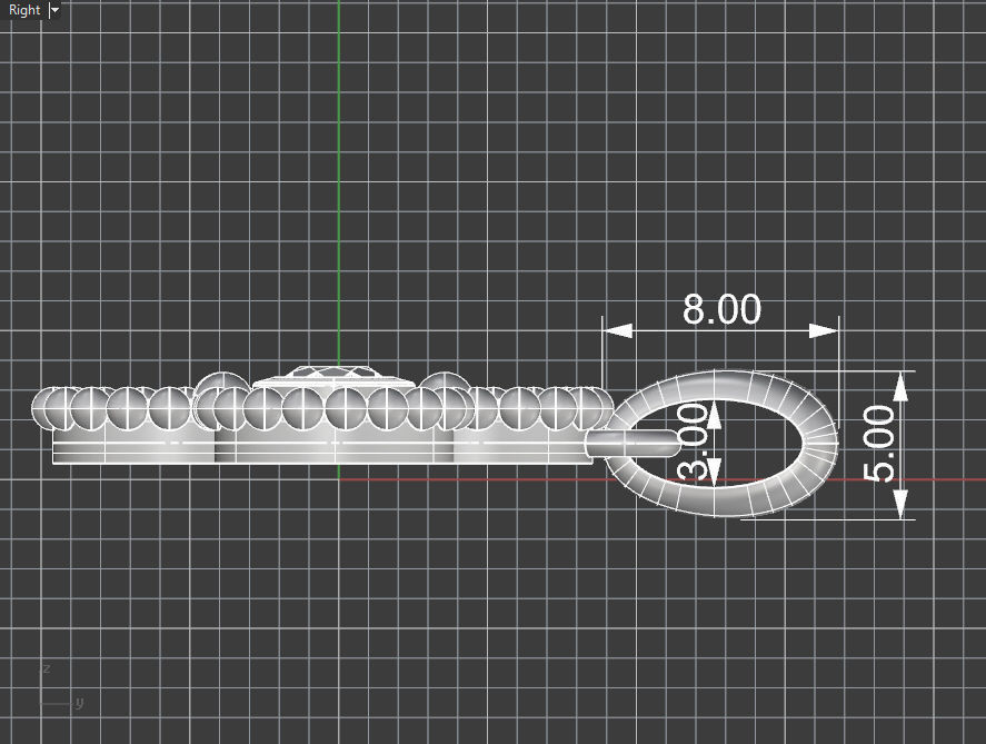 Cross pendant with gem enamel ready 3D print model_14