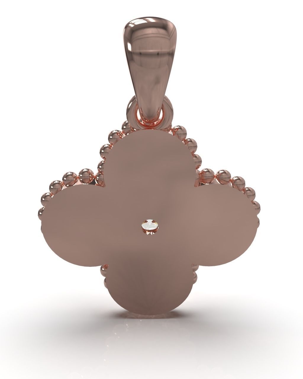 Cross pendant with gem enamel ready 3D print model_6