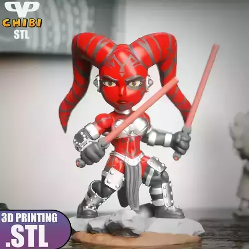 Darth Talon Chibi STL for 3D Printing ChibiSTL 3DXM
