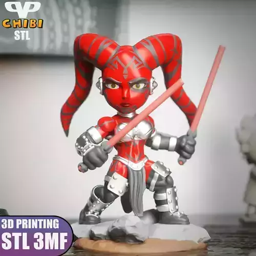Darth Talon Chibi STL 3MF for 3D Printing ChibiSTL 3DXM