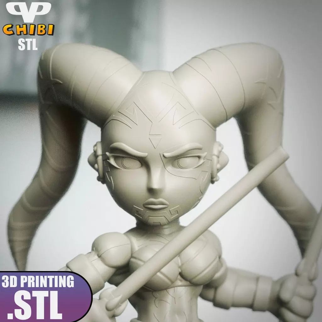 Darth Talon Chibi STL for 3D Printing ChibiSTL 3DXM 3D print model_4