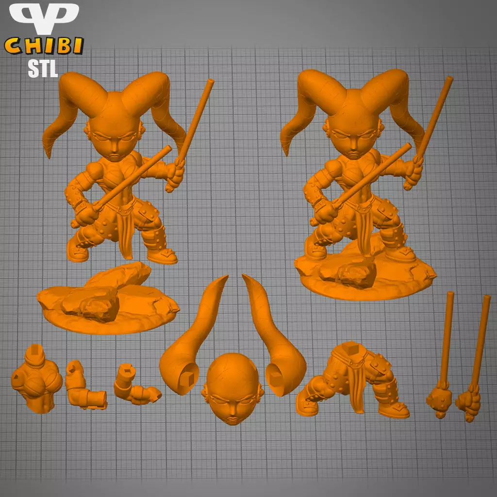 Darth Talon Chibi STL for 3D Printing ChibiSTL 3DXM 3D print model_2