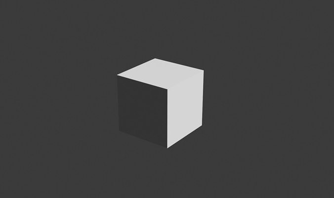 very simple low poly cube 3D model