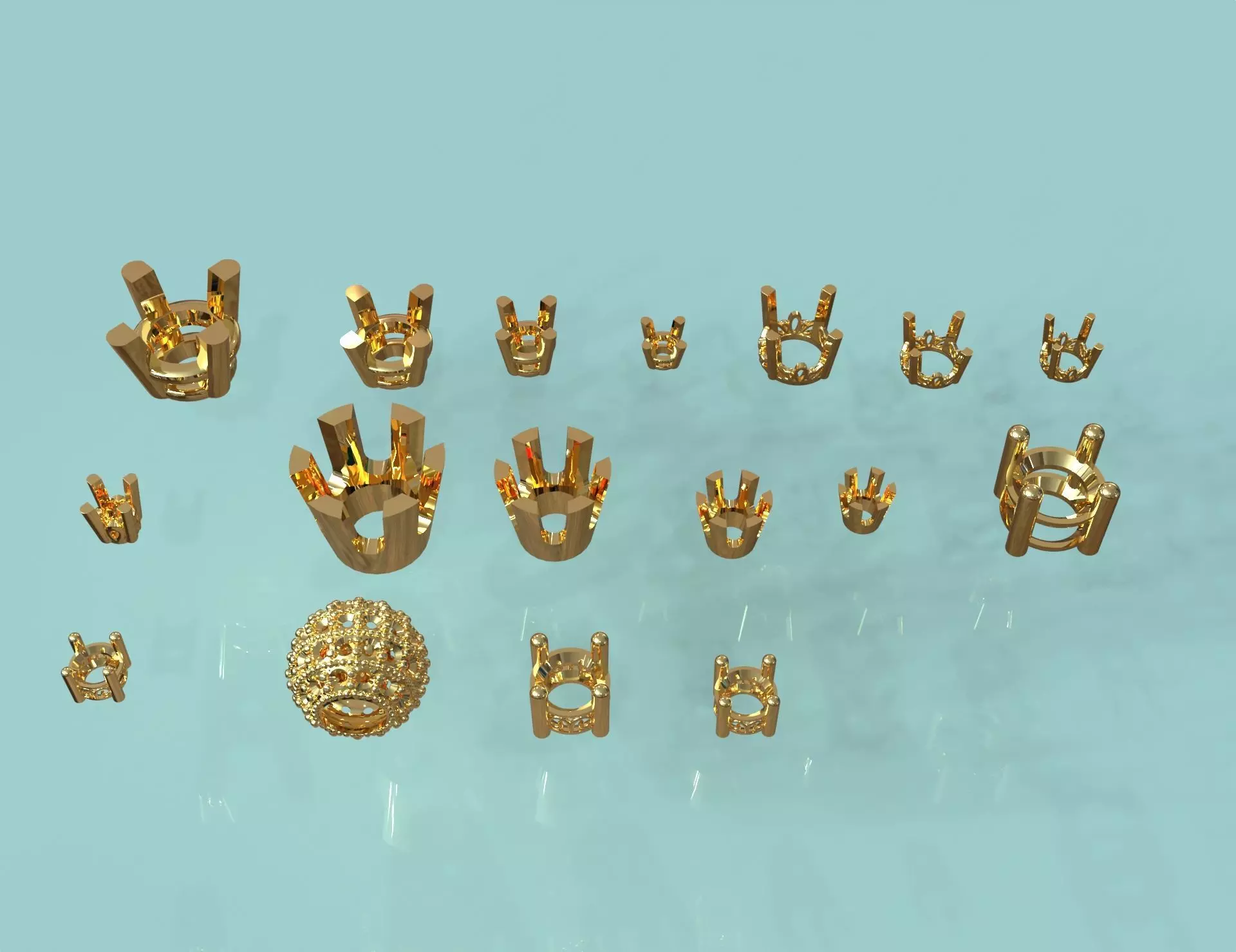 earrings pack 3D print model_0