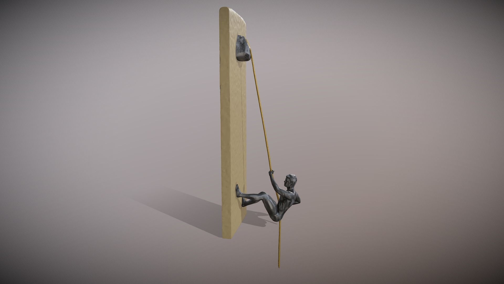 Climber statue wall hanging ornament 3D print model_5