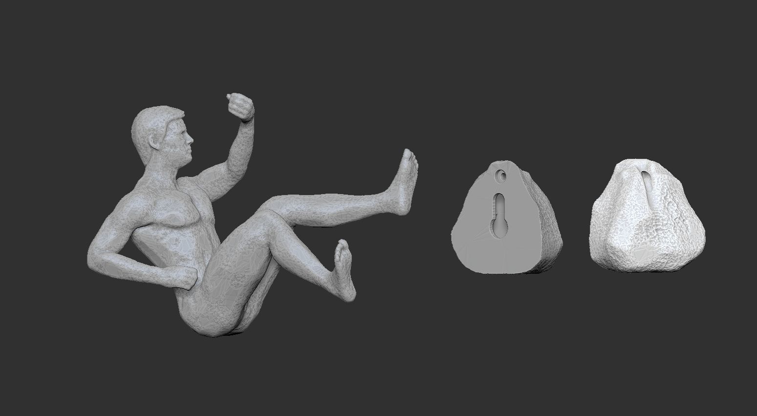 Climber statue wall hanging ornament 3D print model_1