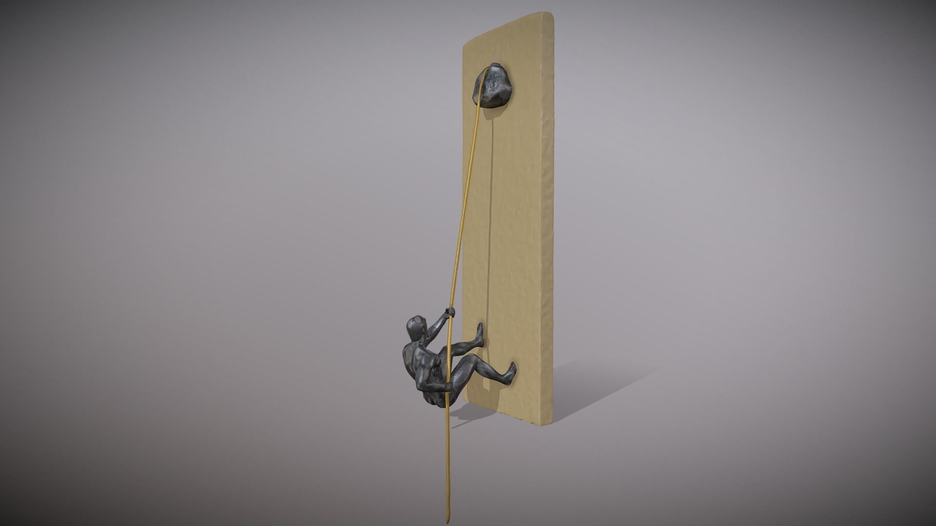 Climber statue wall hanging ornament 3D print model_4