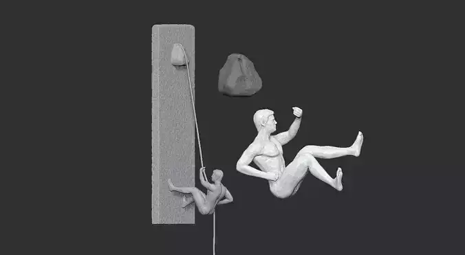 Climber statue wall hanging ornament