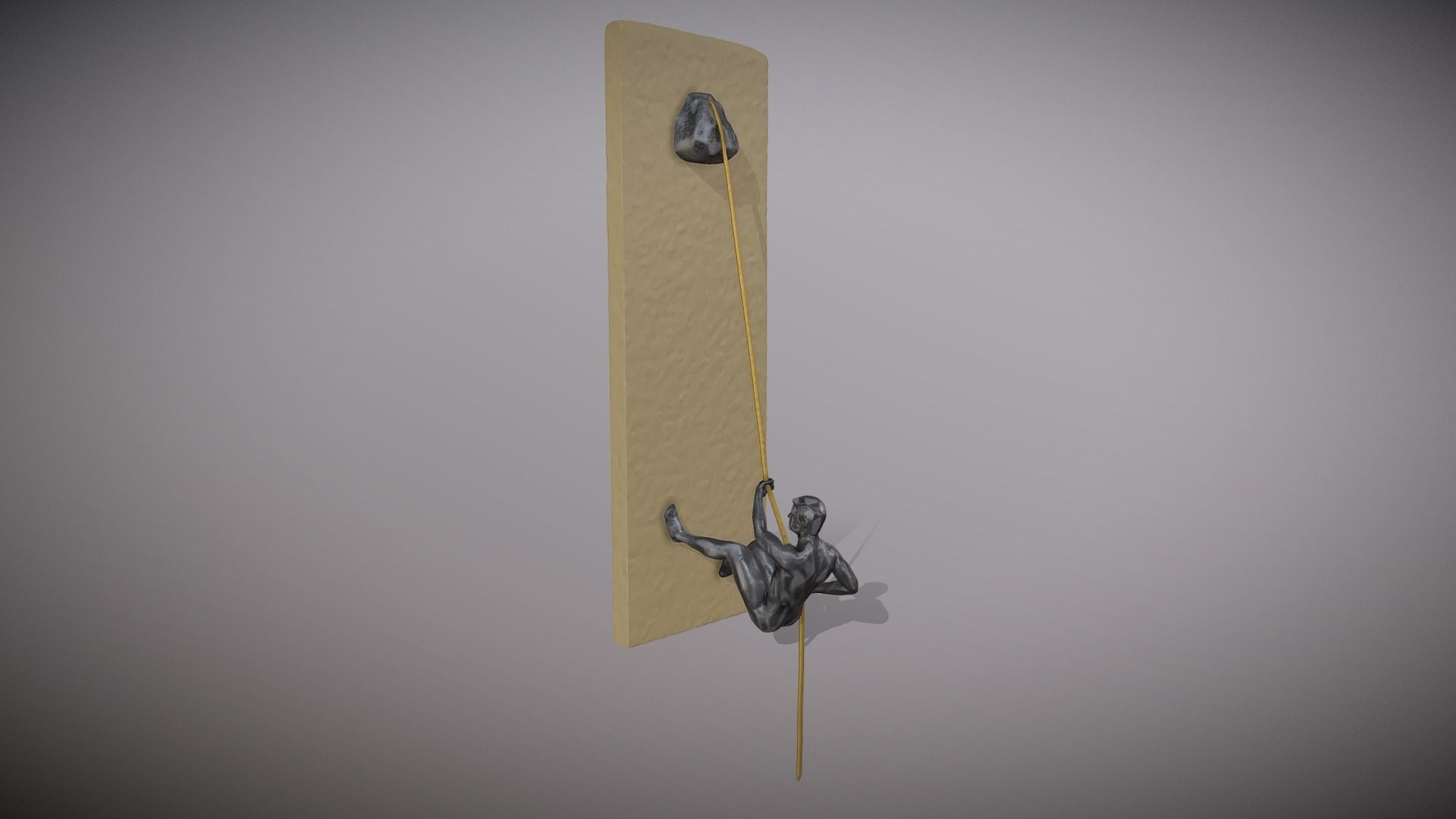 Climber statue wall hanging ornament 3D print model_7