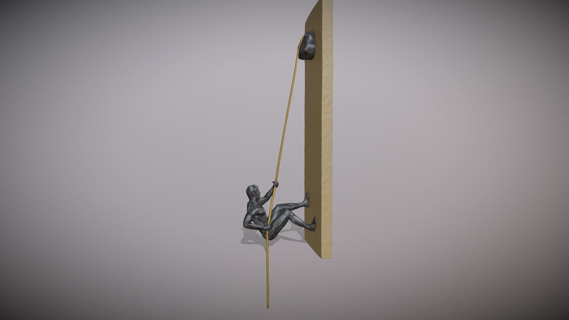 Climber statue wall hanging ornament 3D print model_6