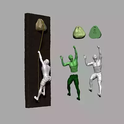 Climber statue wall hanging ornament model 3