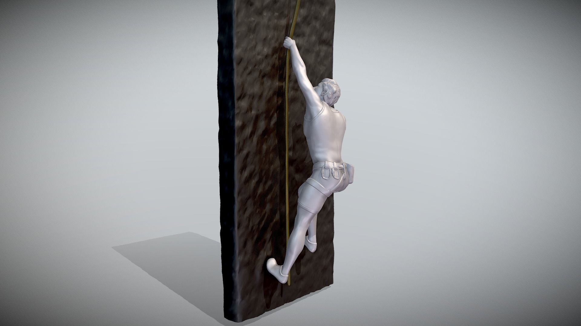 Climber statue wall hanging ornament model 3 3D print model_3