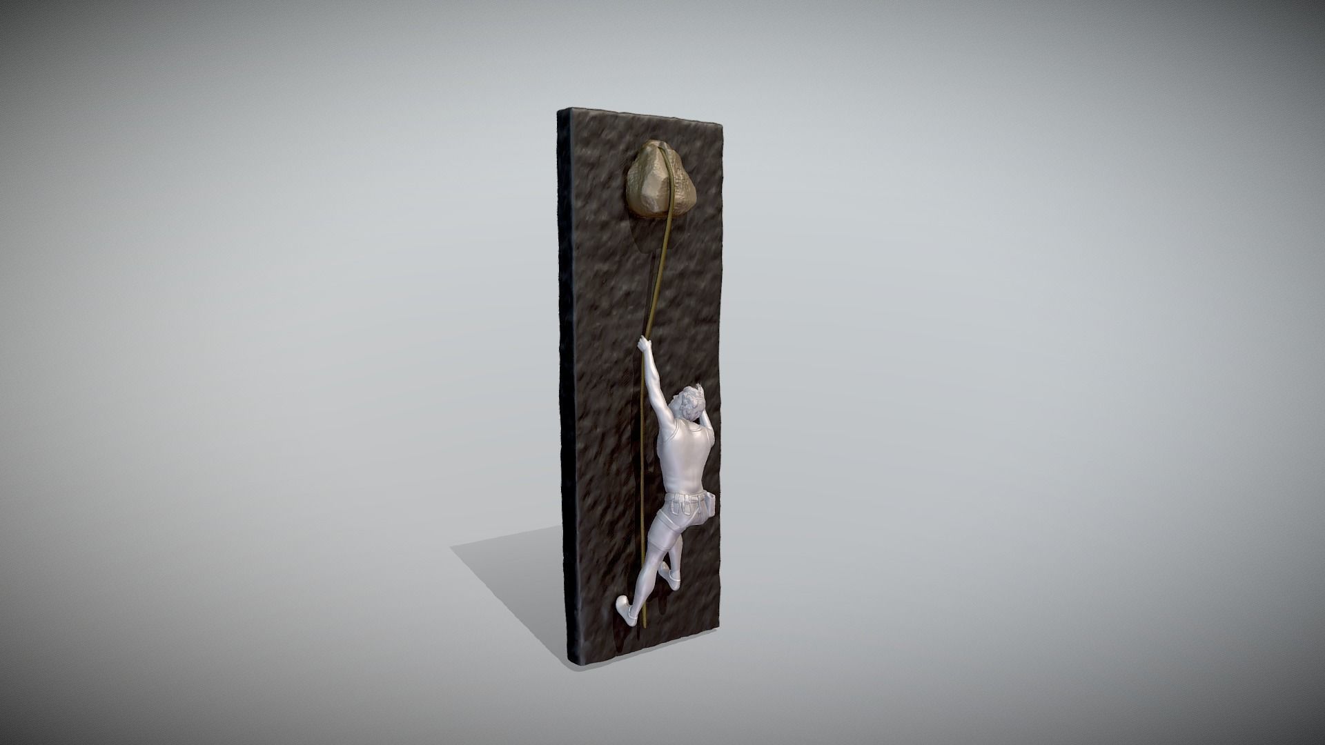 Climber statue wall hanging ornament model 3 3D print model_6