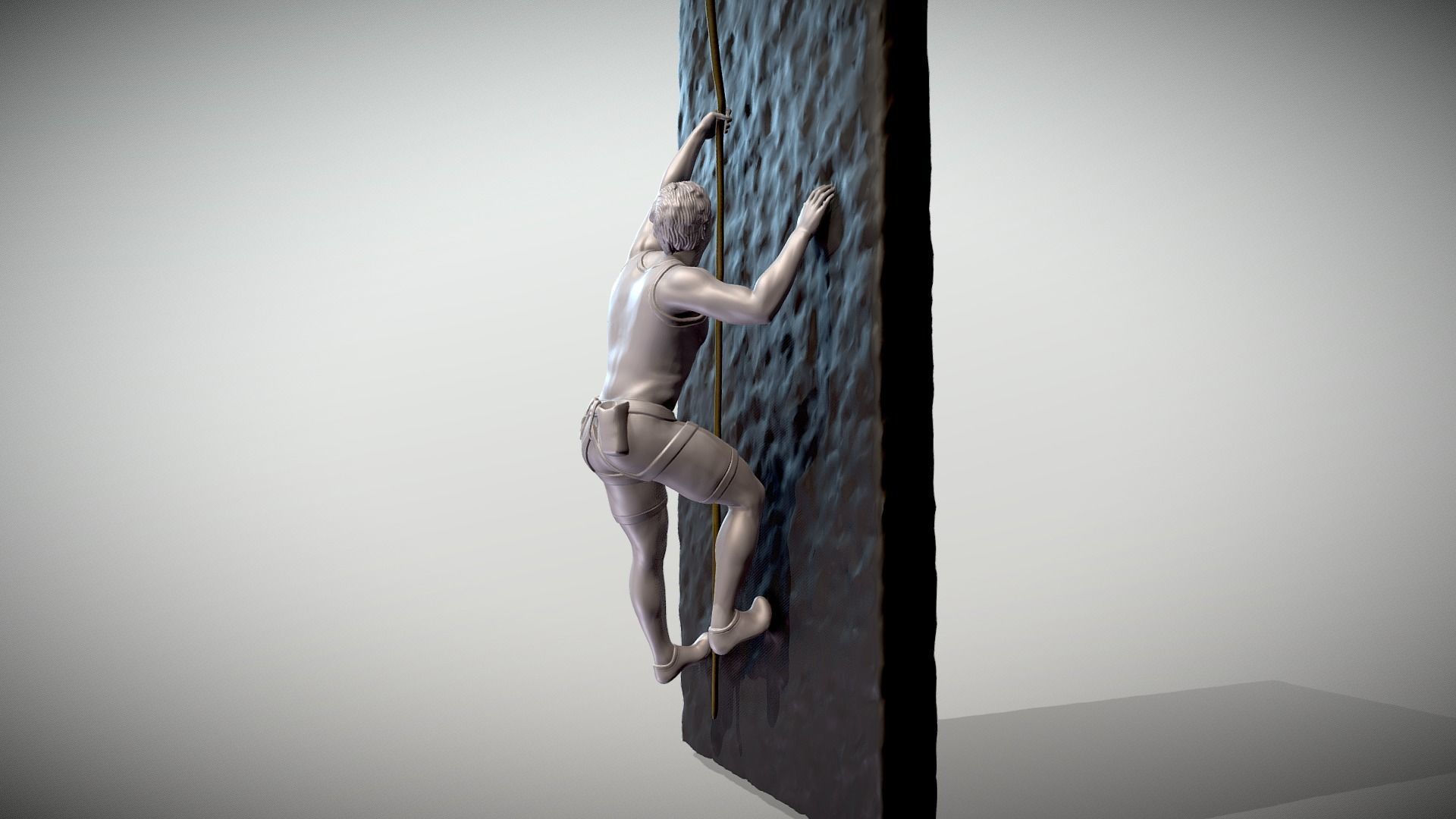 Climber statue wall hanging ornament model 3 3D print model_4