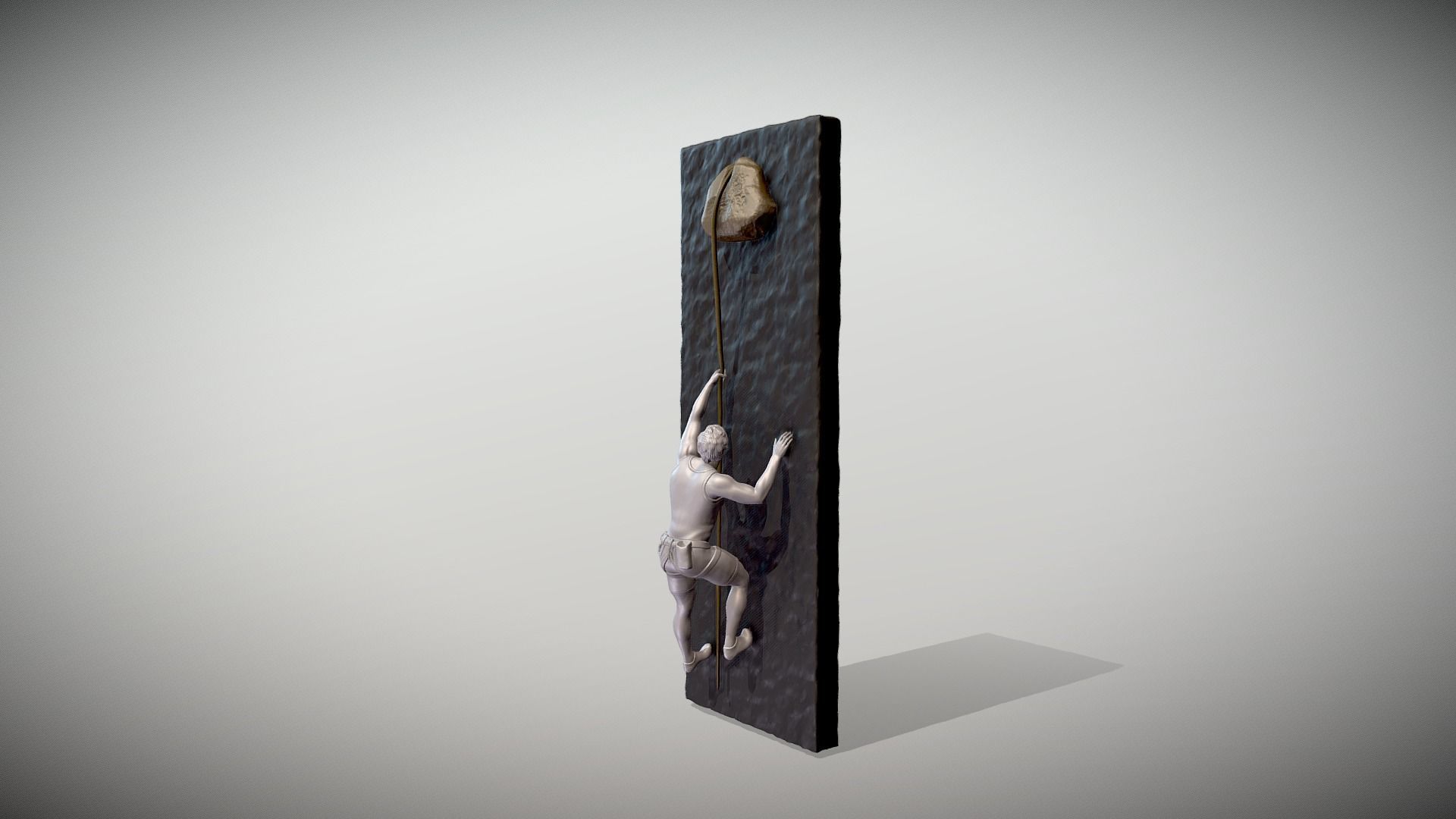 Climber statue wall hanging ornament model 3 3D print model_5