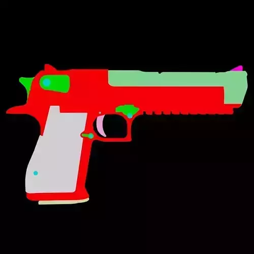 3D Counter Strike 2 Desert Eagle with texture sets ready to skin Low-poly 3D model