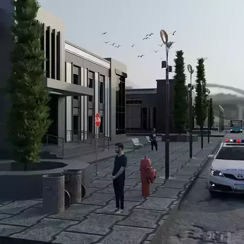 Modern Center of City 3D model