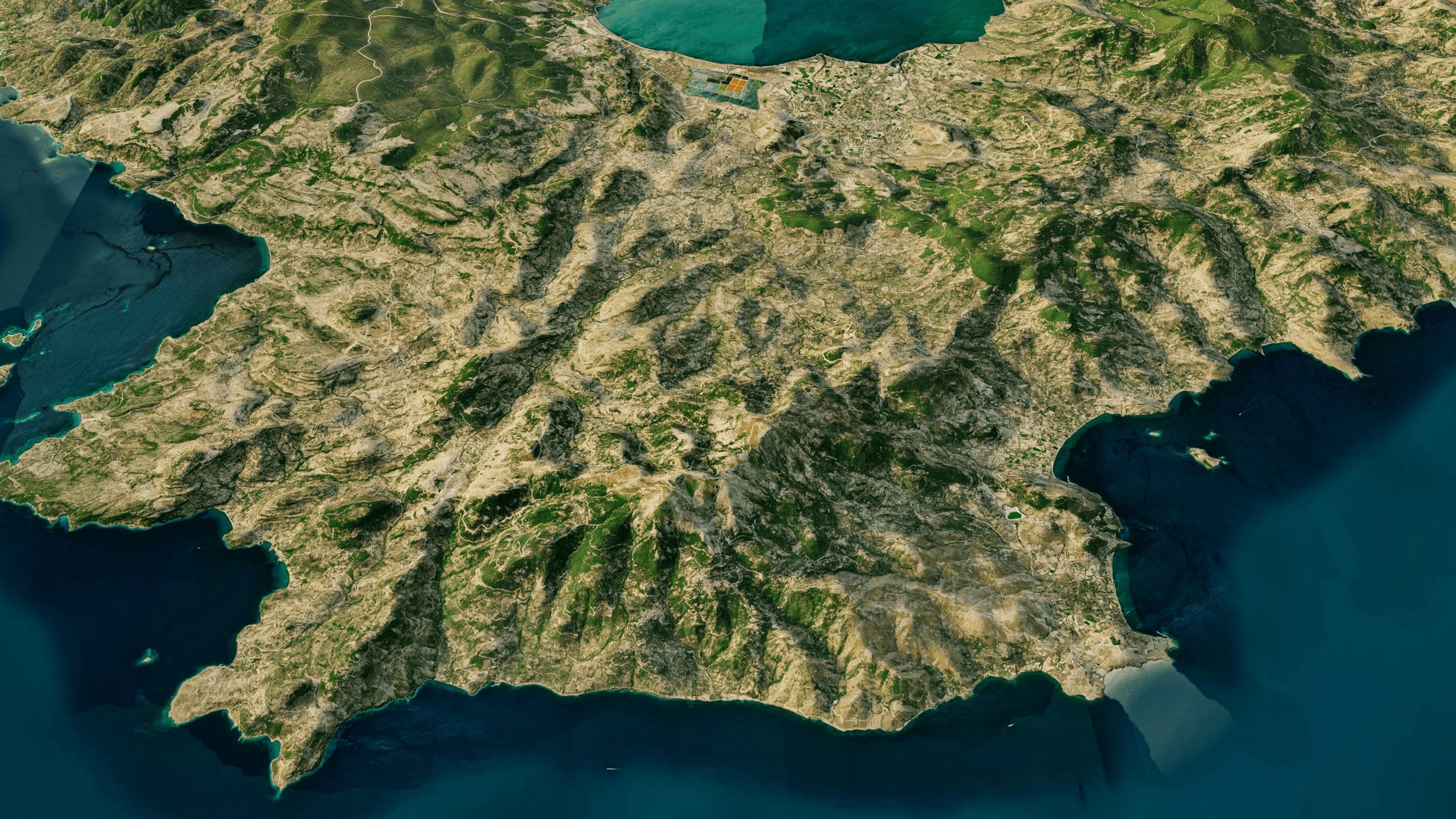 Lesbos Island full 3d model terrain Low-poly 3D model_9