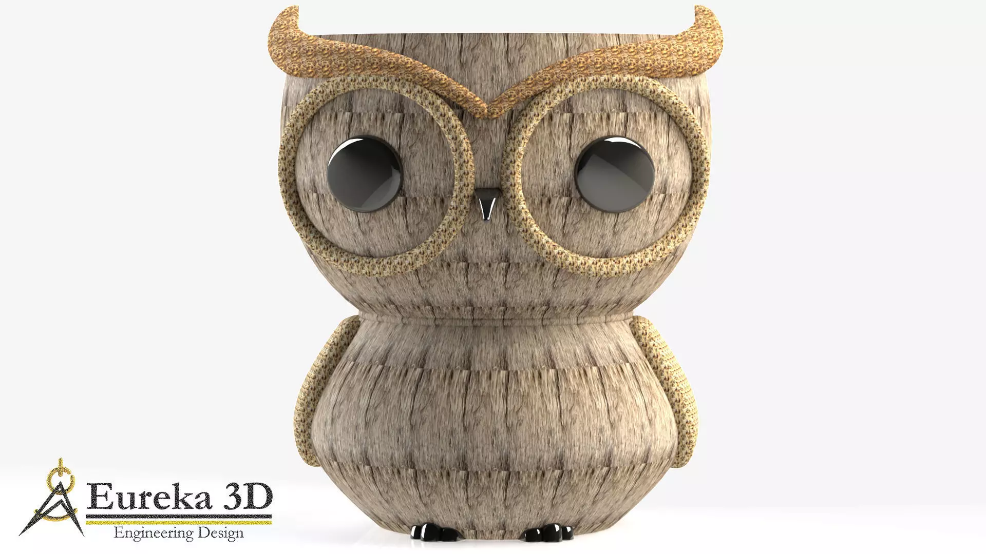 Owl flowerpot 3D print model_0