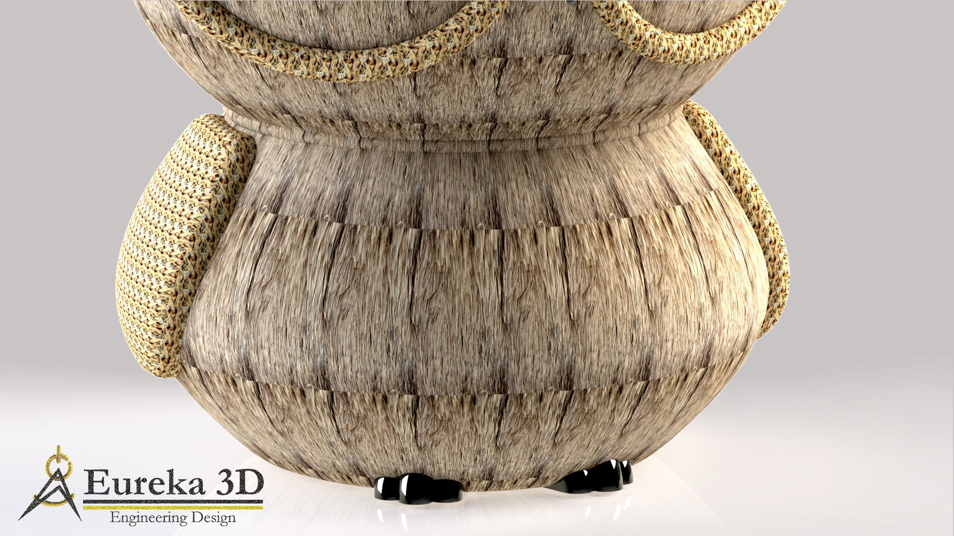 Owl flowerpot 3D print model_8
