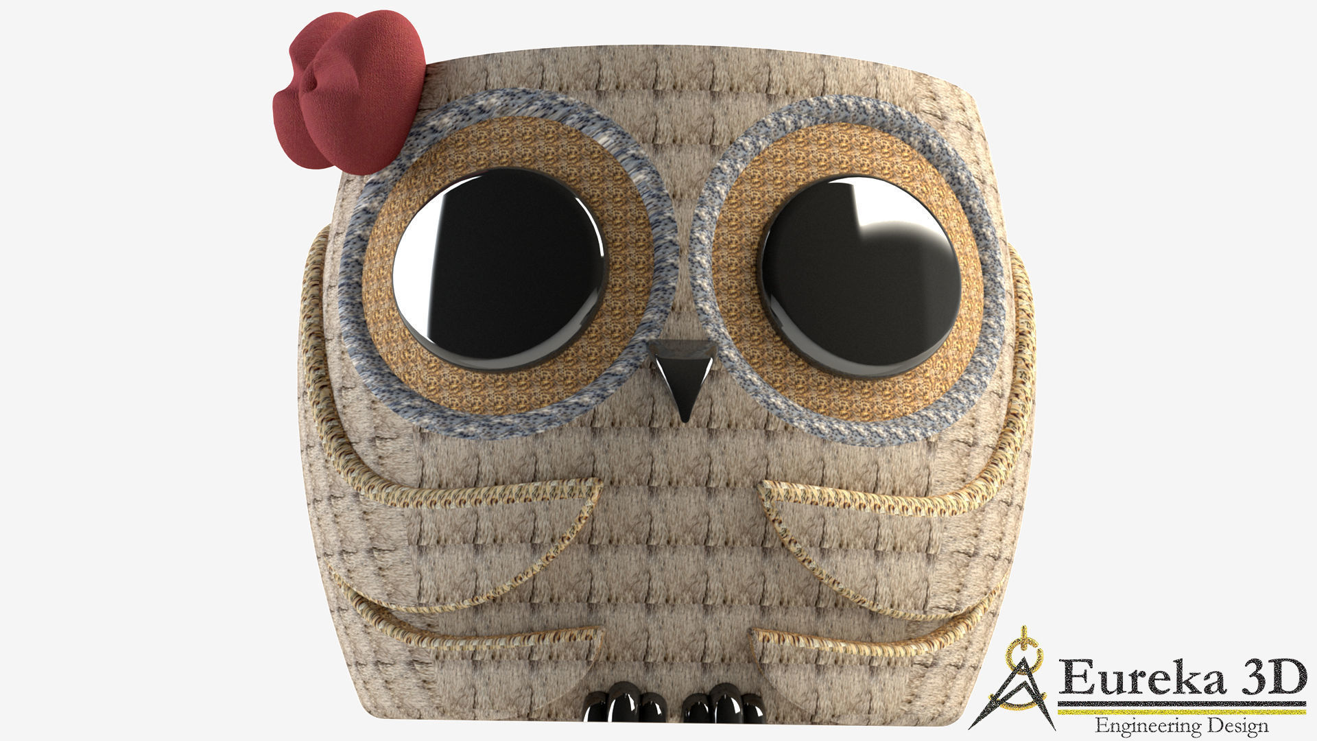 Owl flowerpot 3 3D print model_2