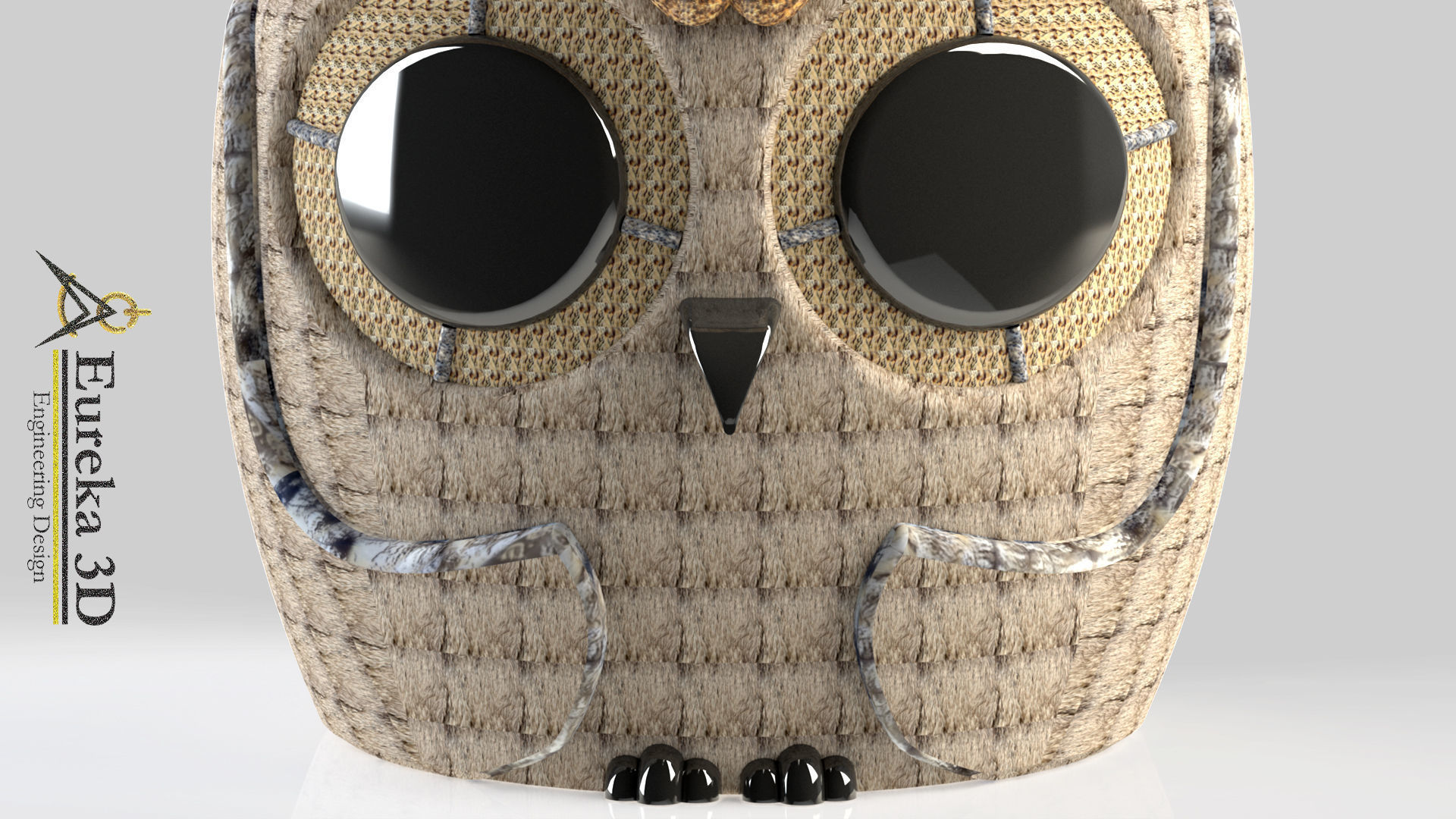 Owl flowerpot 4 3D print model_8