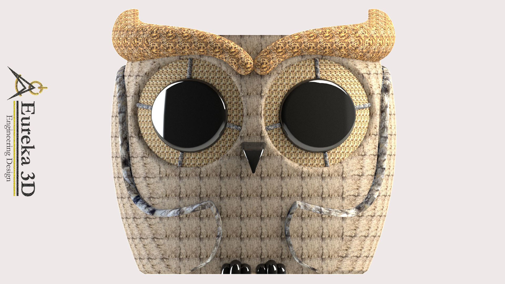 Owl flowerpot 4 3D print model_9