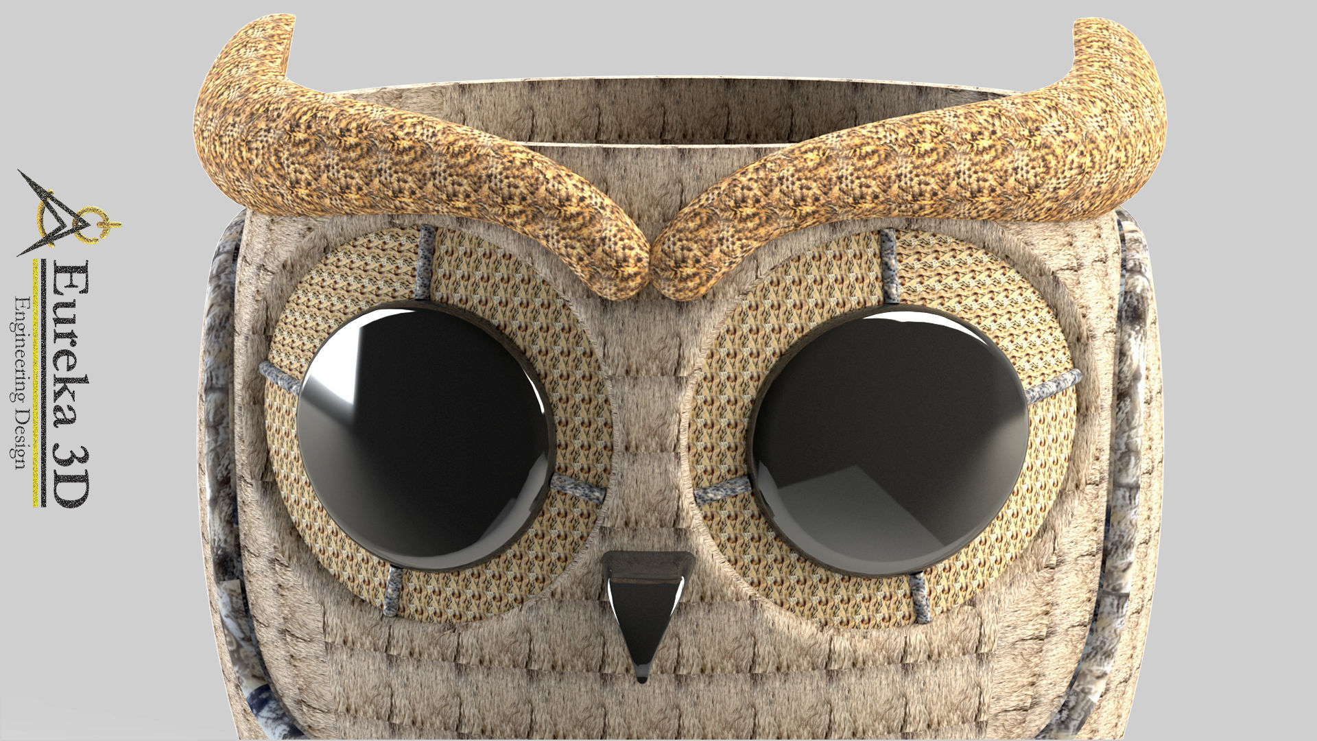 Owl flowerpot 4 3D print model_7