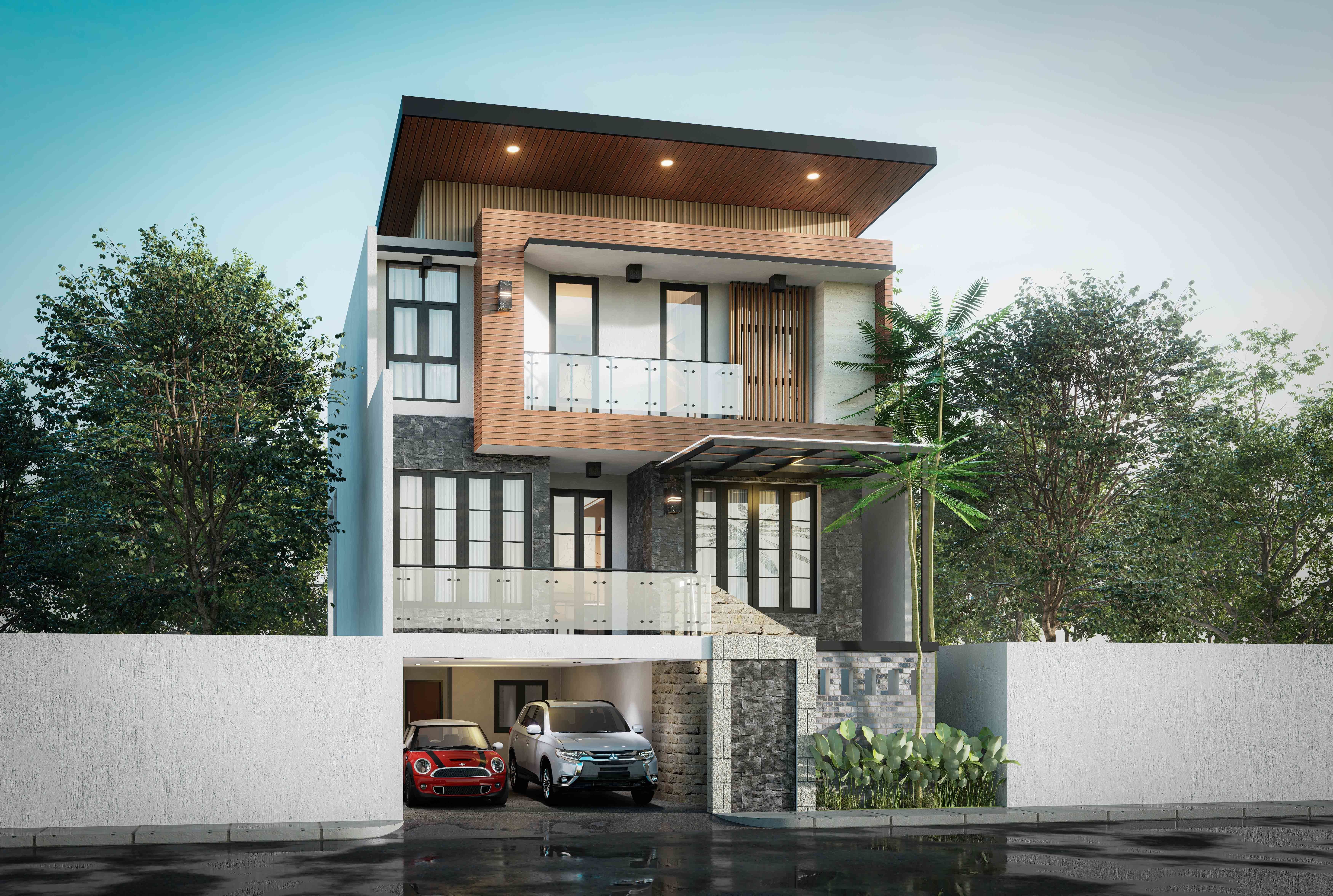 Scane D5 Exterior Kontemporer design and 3d exterior model 3D model_1
