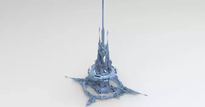 Cloud city island Cycle Ringed Tower 