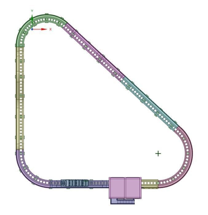 roller coaster full Free 3D model_4