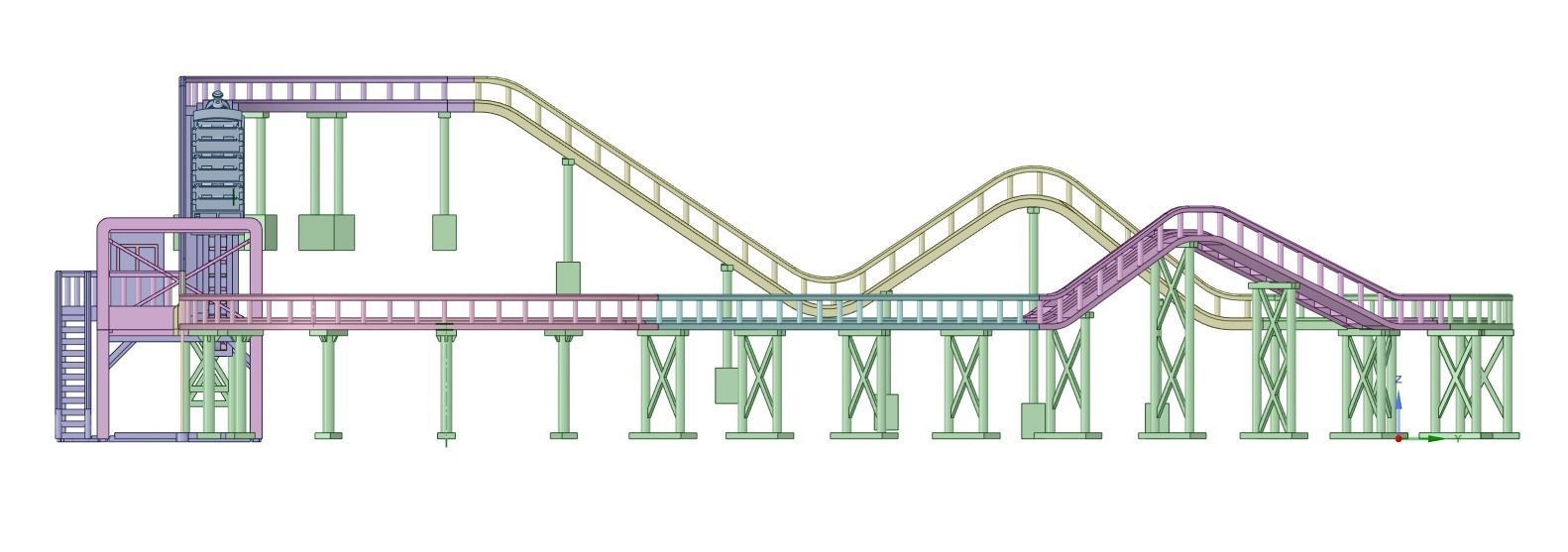 roller coaster full Free 3D model_3