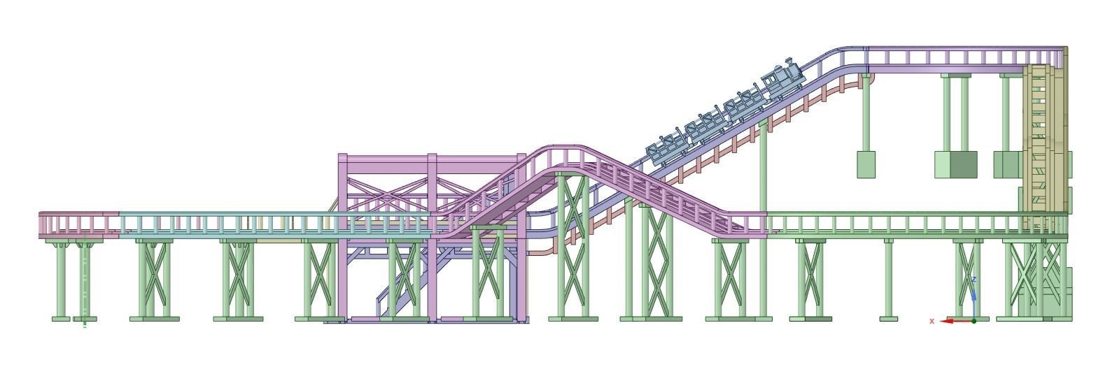 roller coaster full Free 3D model_2