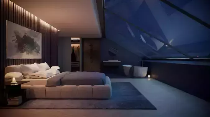 Luxury Bedroom interior design model 