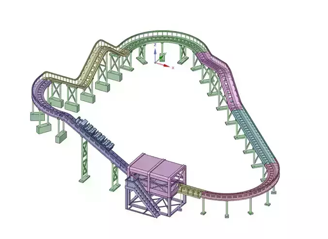 roller coaster Free 3D model