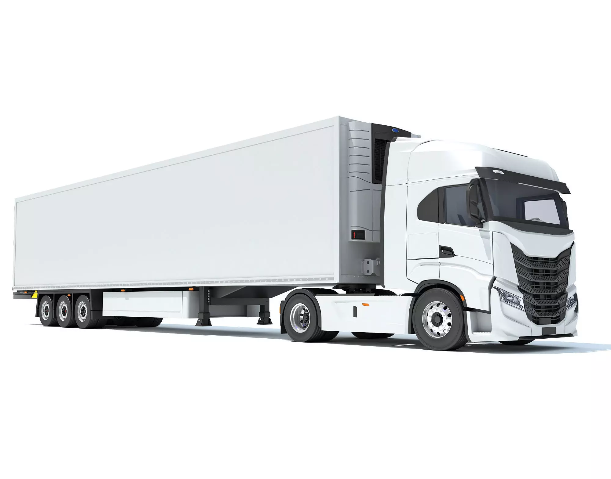 Truck with Refrigerator Trailer 3D model_0