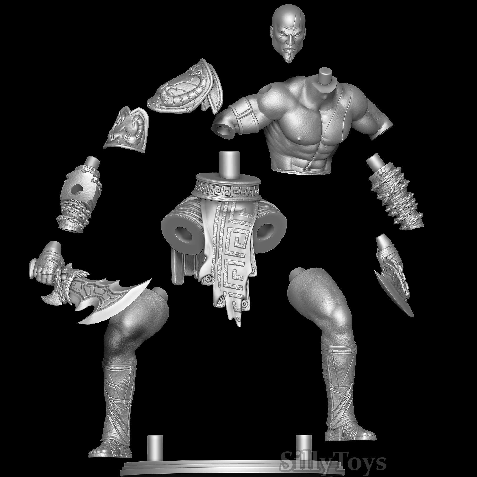 Kratos - God of War 3 3D print model_6
