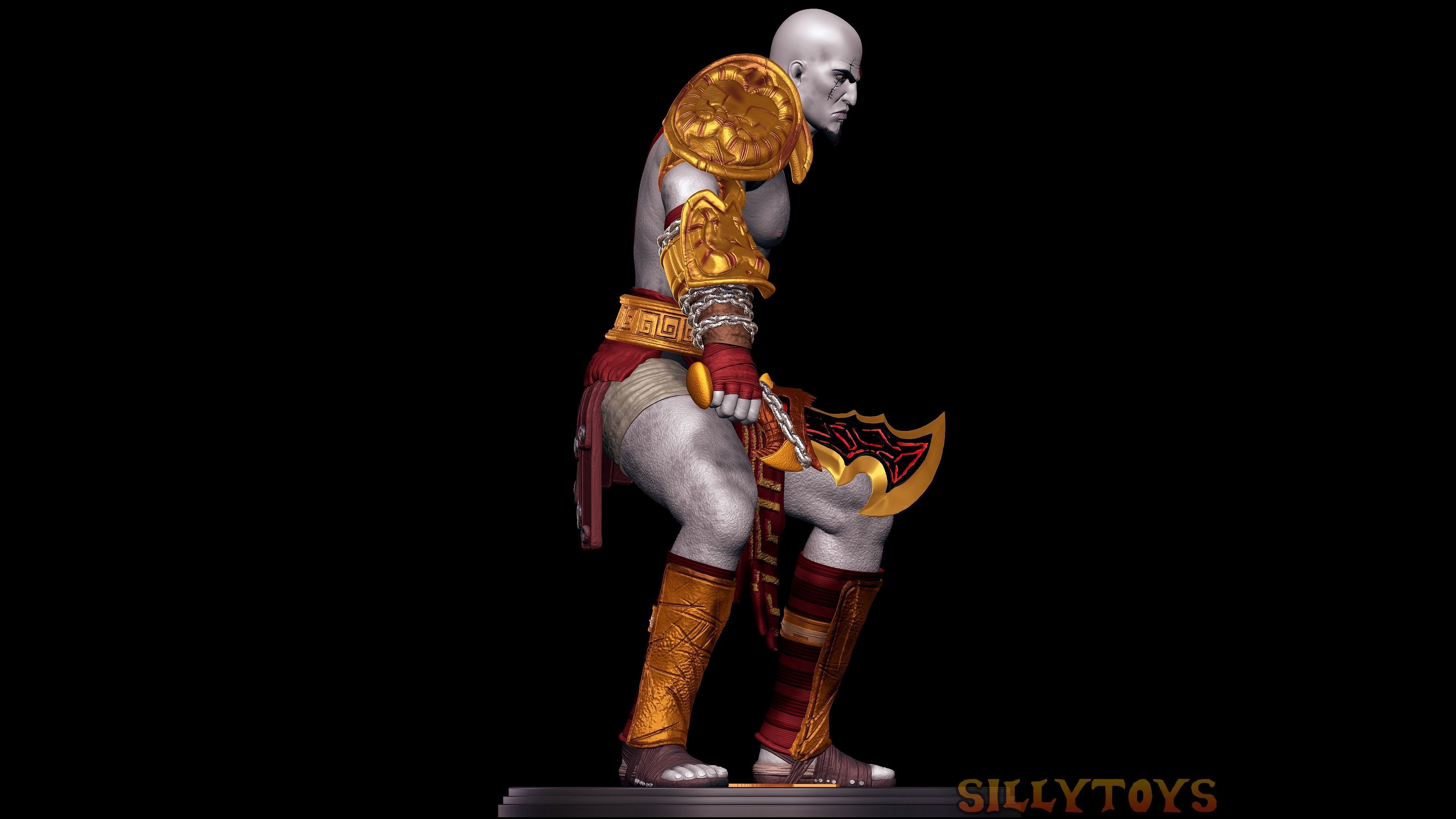 Kratos - God of War 3 3D print model_1