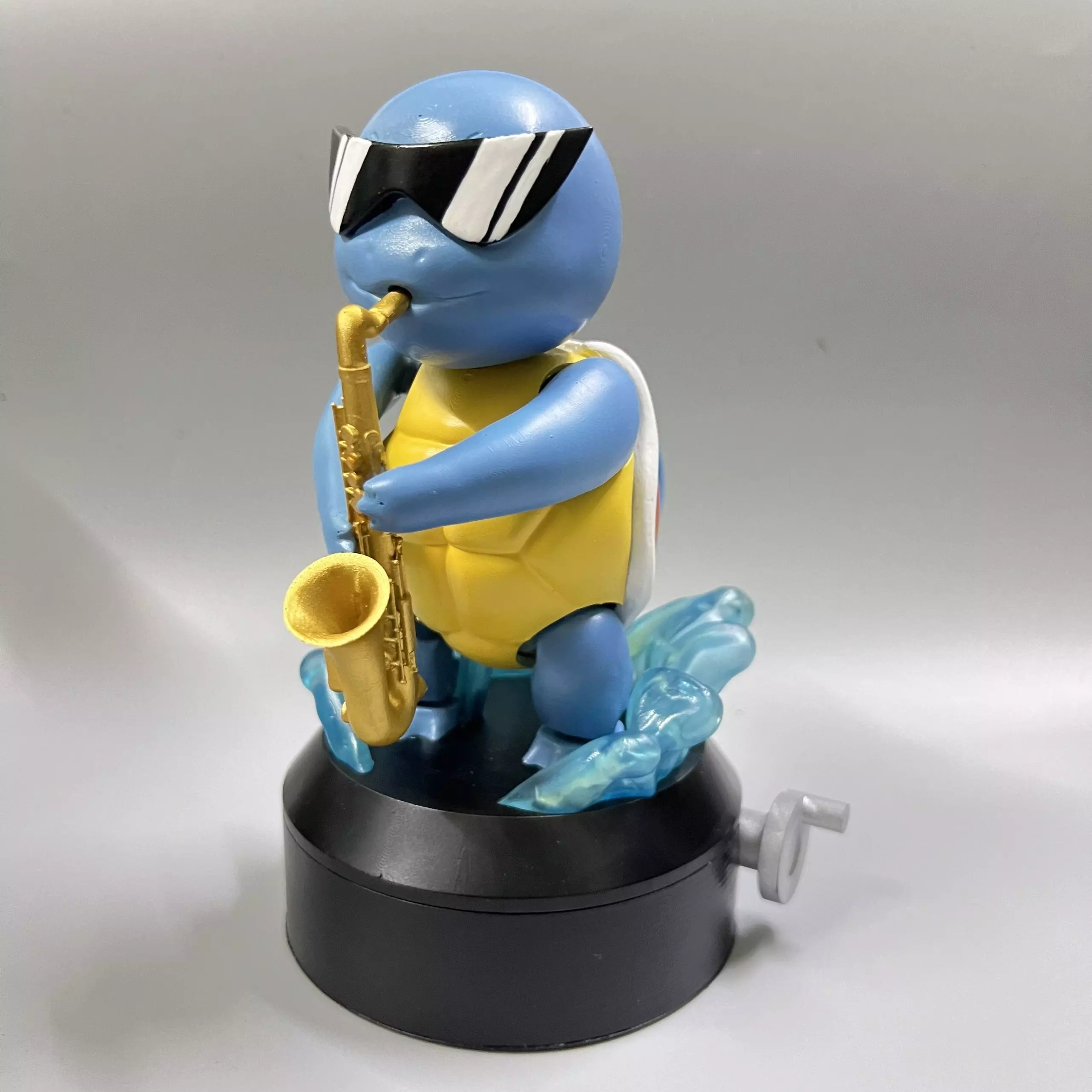 Pokemon Squirtle Saxophone Articulated flexible 3D print model_0
