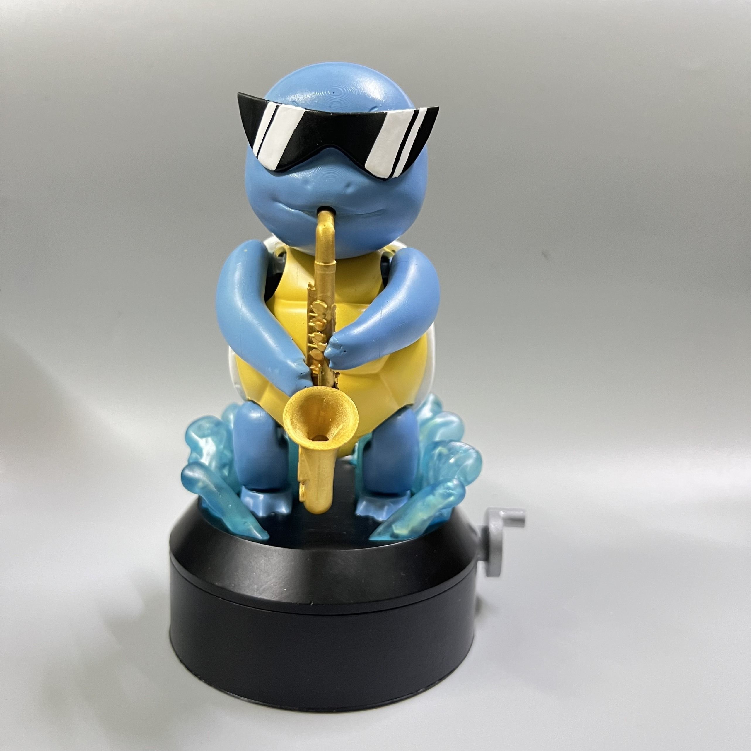 Pokemon Squirtle Saxophone Articulated flexible 3D print model_1