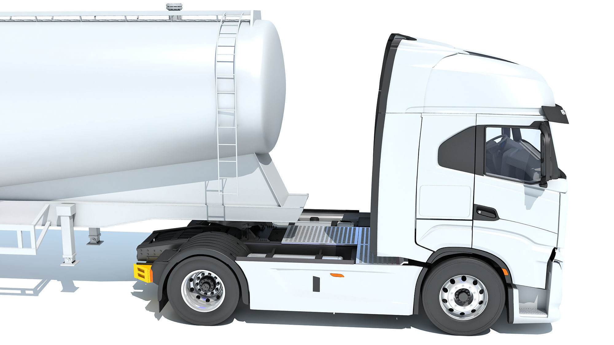 Heavy Truck with Tank Trailer 3D model_13