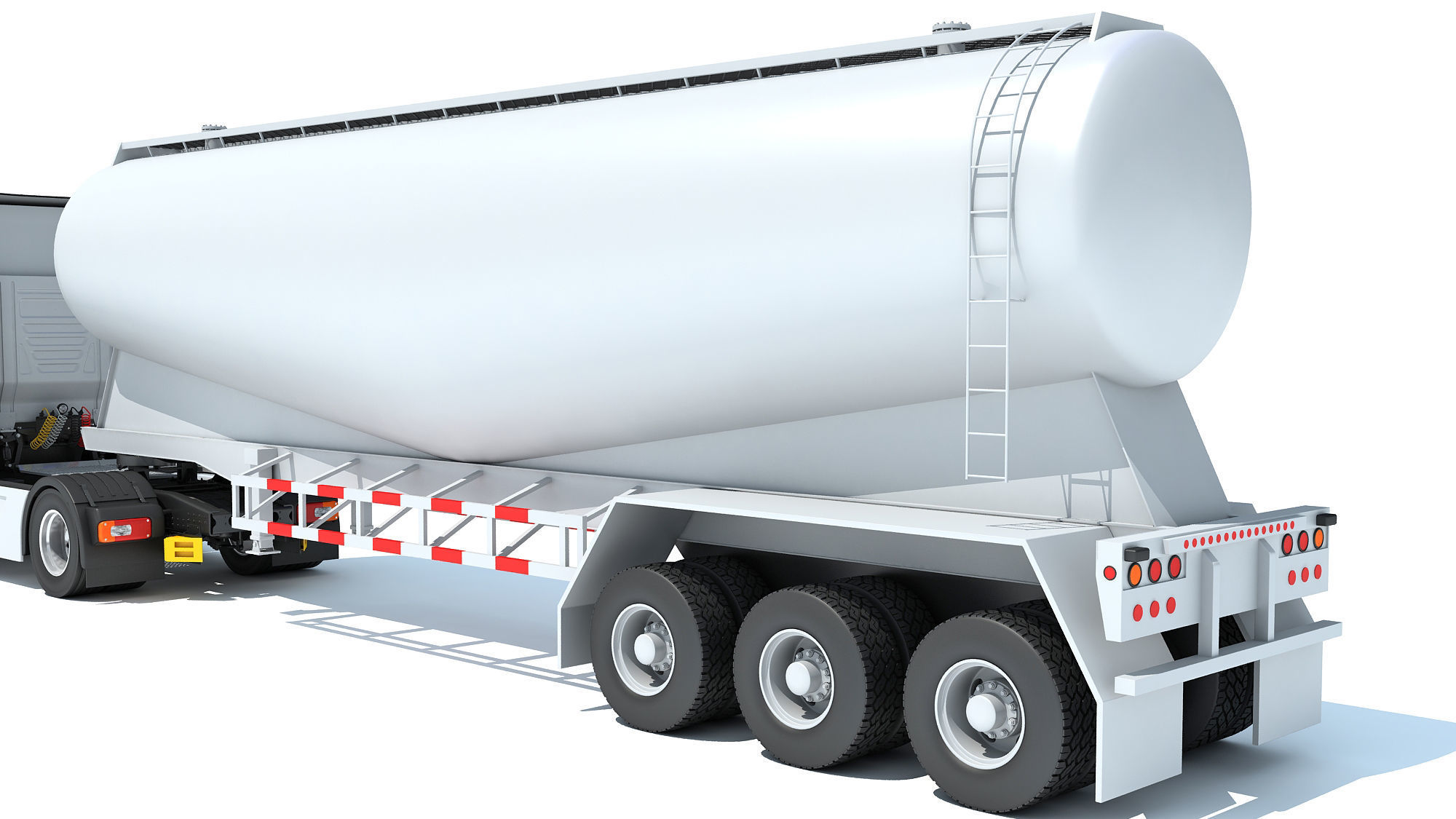 Heavy Truck with Tank Trailer 3D model_14