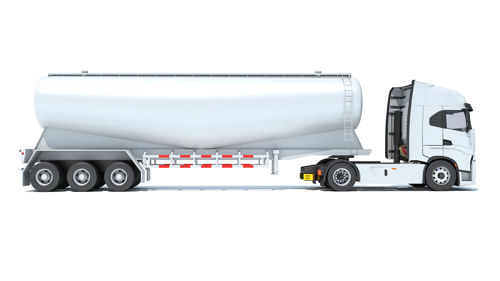 Heavy Truck with Tank Trailer 3D model_6