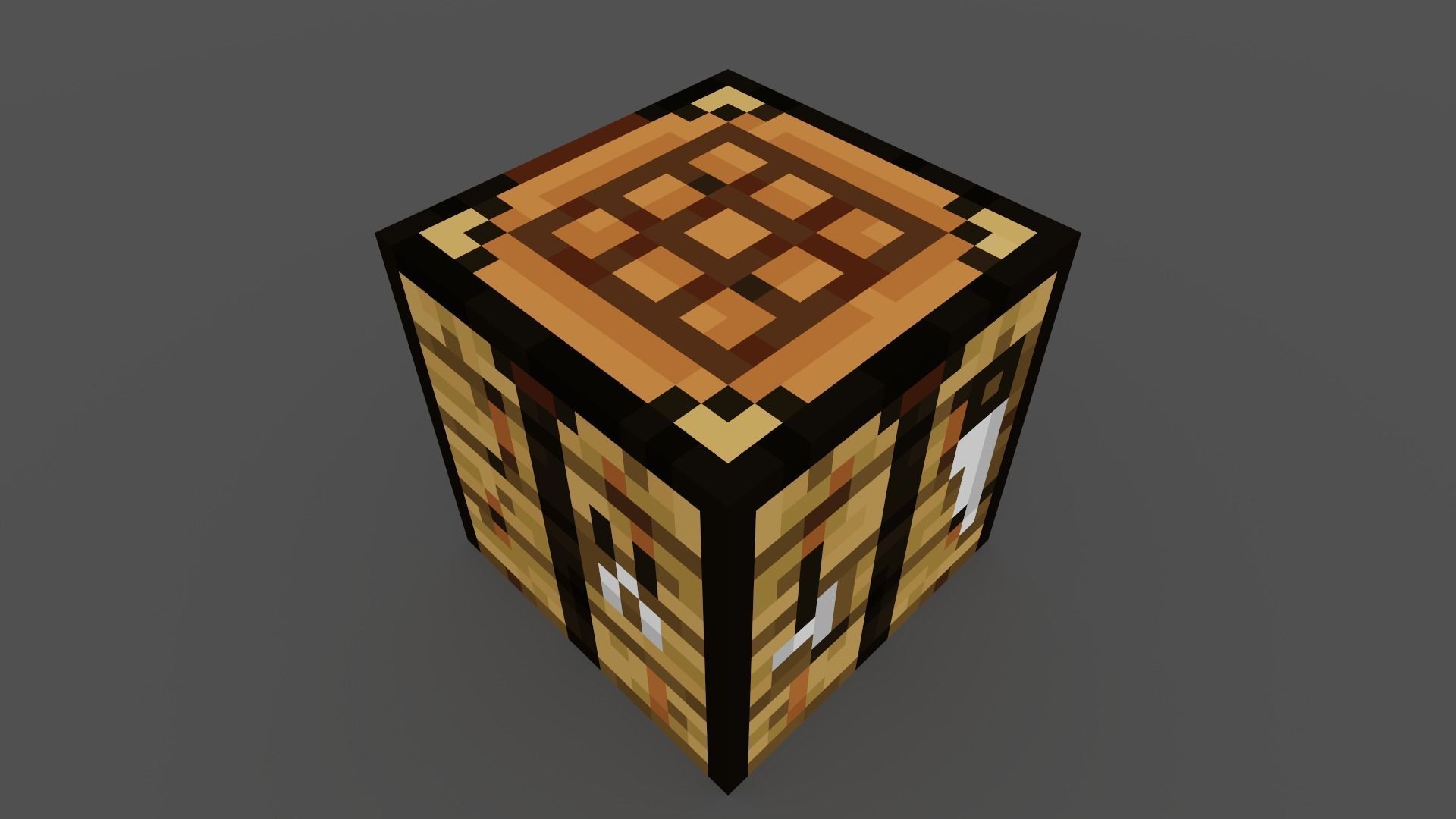 MineCraft crafting table 3D model Low-poly 3D model_9