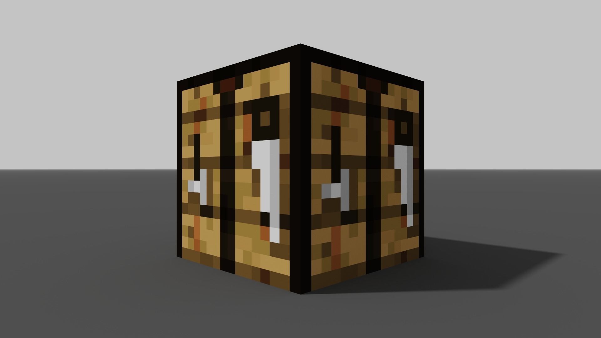 MineCraft crafting table 3D model Low-poly 3D model_5