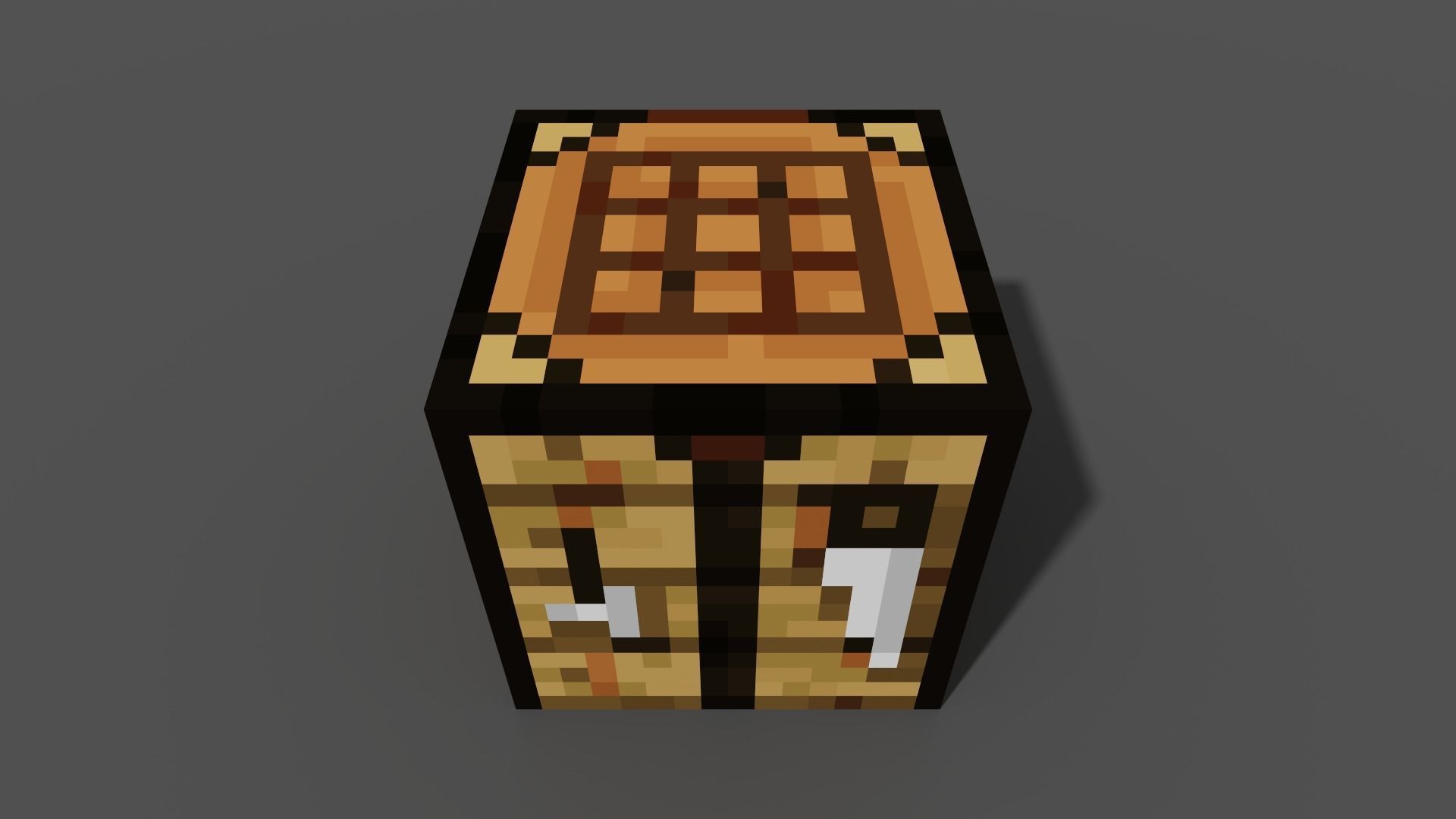 MineCraft crafting table 3D model Low-poly 3D model_3