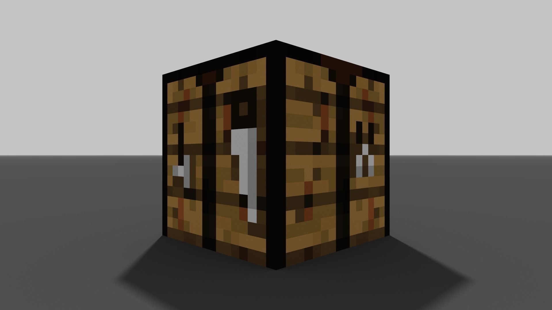 MineCraft crafting table 3D model Low-poly 3D model_8