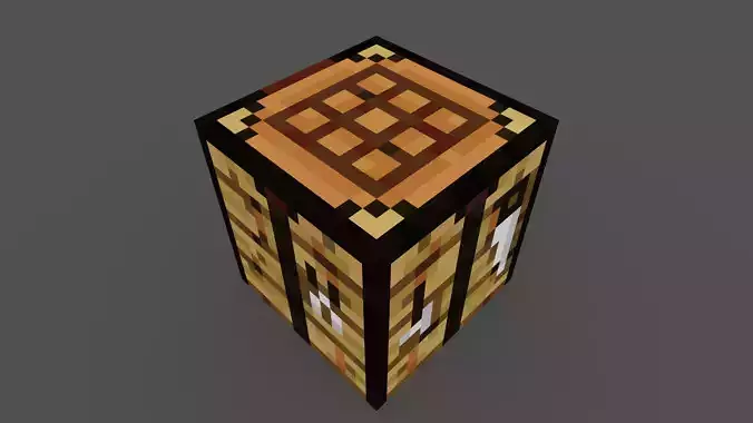 MineCraft crafting table 3D model Low-poly 3D model